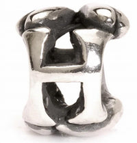 Trollbeads Letter H Sterling Bead in silver - women's jewelry