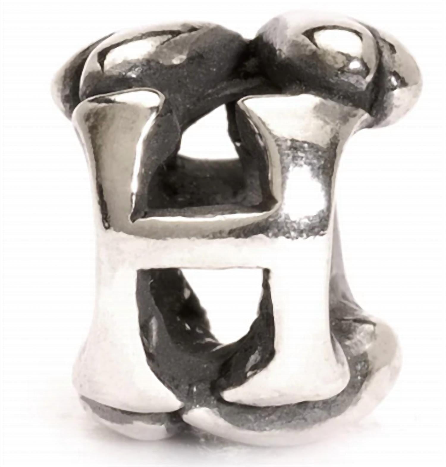 Trollbeads Letter H Sterling Bead in silver - women's jewelry