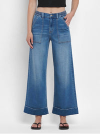 Vervet By Flying Monkey - Kris Super Soft Cuffed Wide Leg Jeans