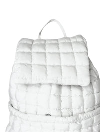 Lil Darlings Women's Puffer Backpack in white - women's bag - detail view