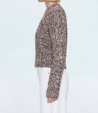 PISTOLA Women's Quinn Sweater in chocolate marl - women's sweater - alternate view