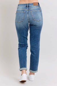 Judy Blue - Women's Isabella Midrise Vintage Wash Boyfriend Jean