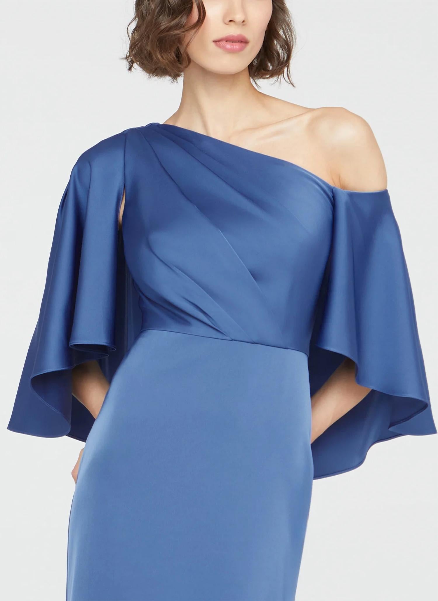 Theia - Kia Cape Fit And Flare Gown