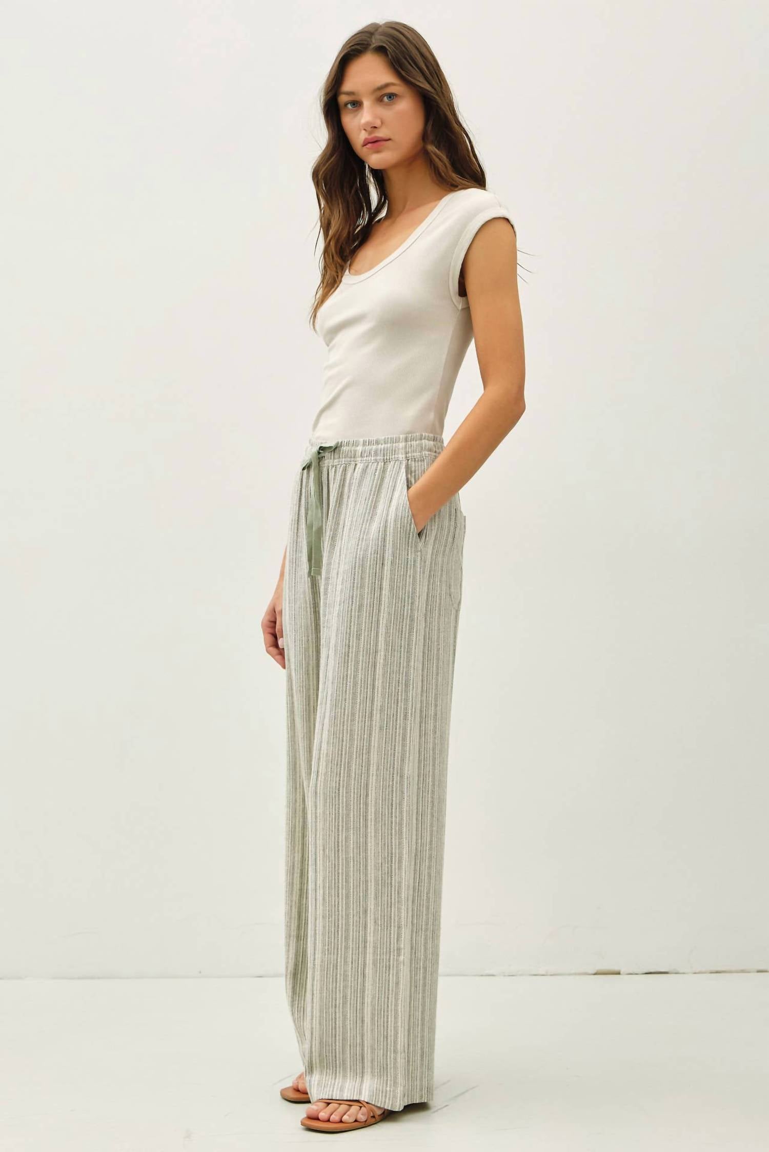 Be Cool - Striped Wide Leg Pants