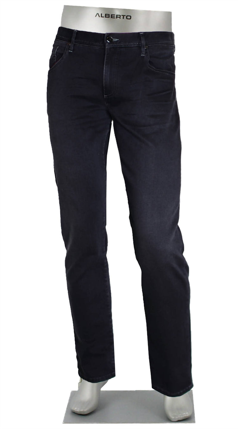 Alberto Men's Premium Business Tencel Jean in washed black - men's jeans
