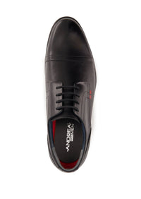Andrea Men's Formal Leather Oxford Shoes in black - men's shoe - alternate view