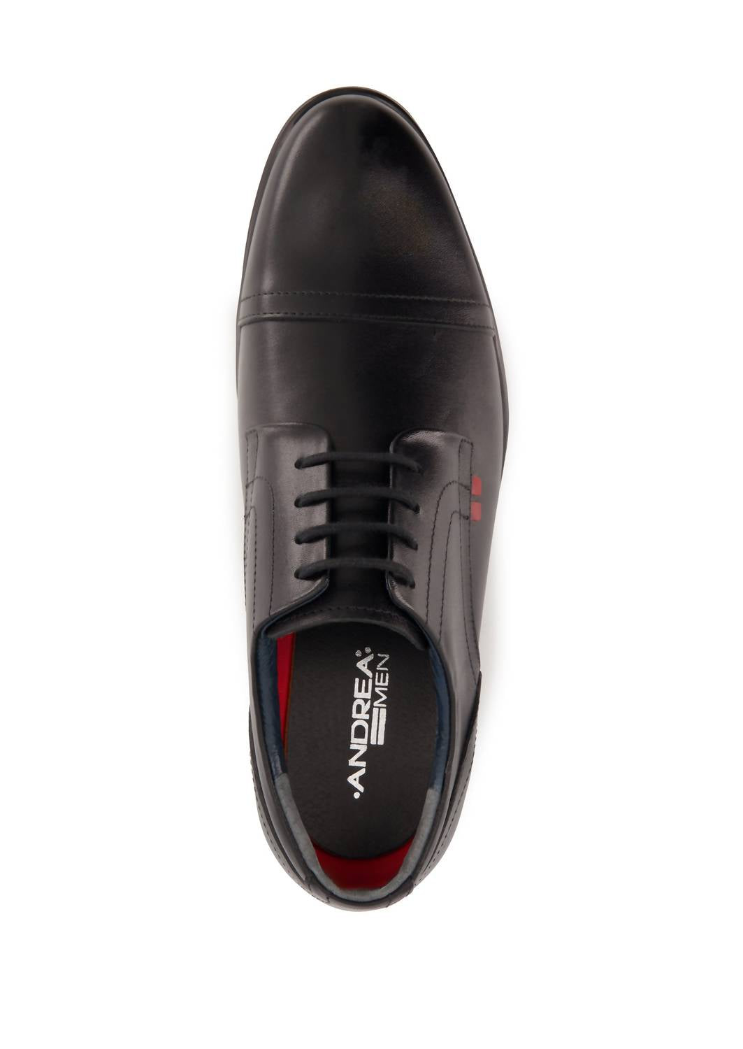 Andrea Men's Formal Leather Oxford Shoes in black - men's shoe - alternate view
