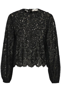 Soaked In Luxury - Slhanni Round Neck Lace Blouse