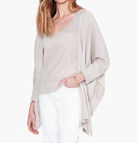 Nic + Zoe Lilith Lurex Cover Up Cardigan in sandshell 1 - women's cardigan