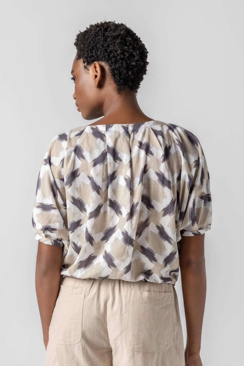Lilla P - Short Sleeve Tie Waist Top