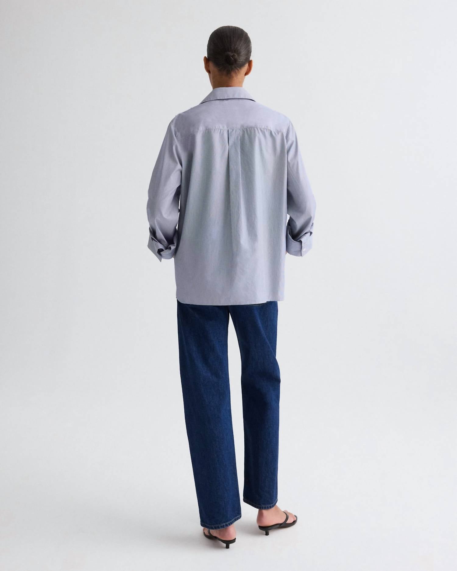 TWP Next Morning Shirt With Crystals in white midnight - women's long sleeve top - alternate view