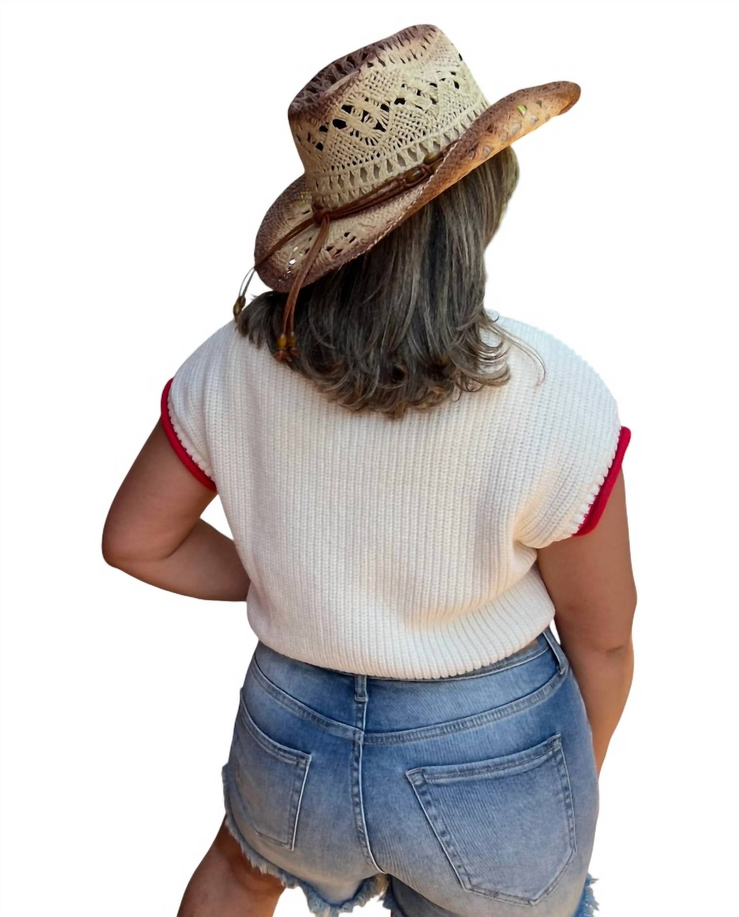 Day + Moon - USA Cropped Sweater