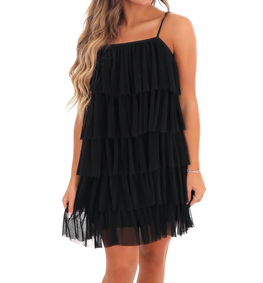 Listicle - Shock and Awe Ruffled Tulle Mini Dress