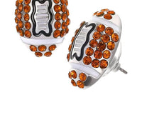 Wholesale Accessory Market - Women's Crystal Football Stud Earrings
