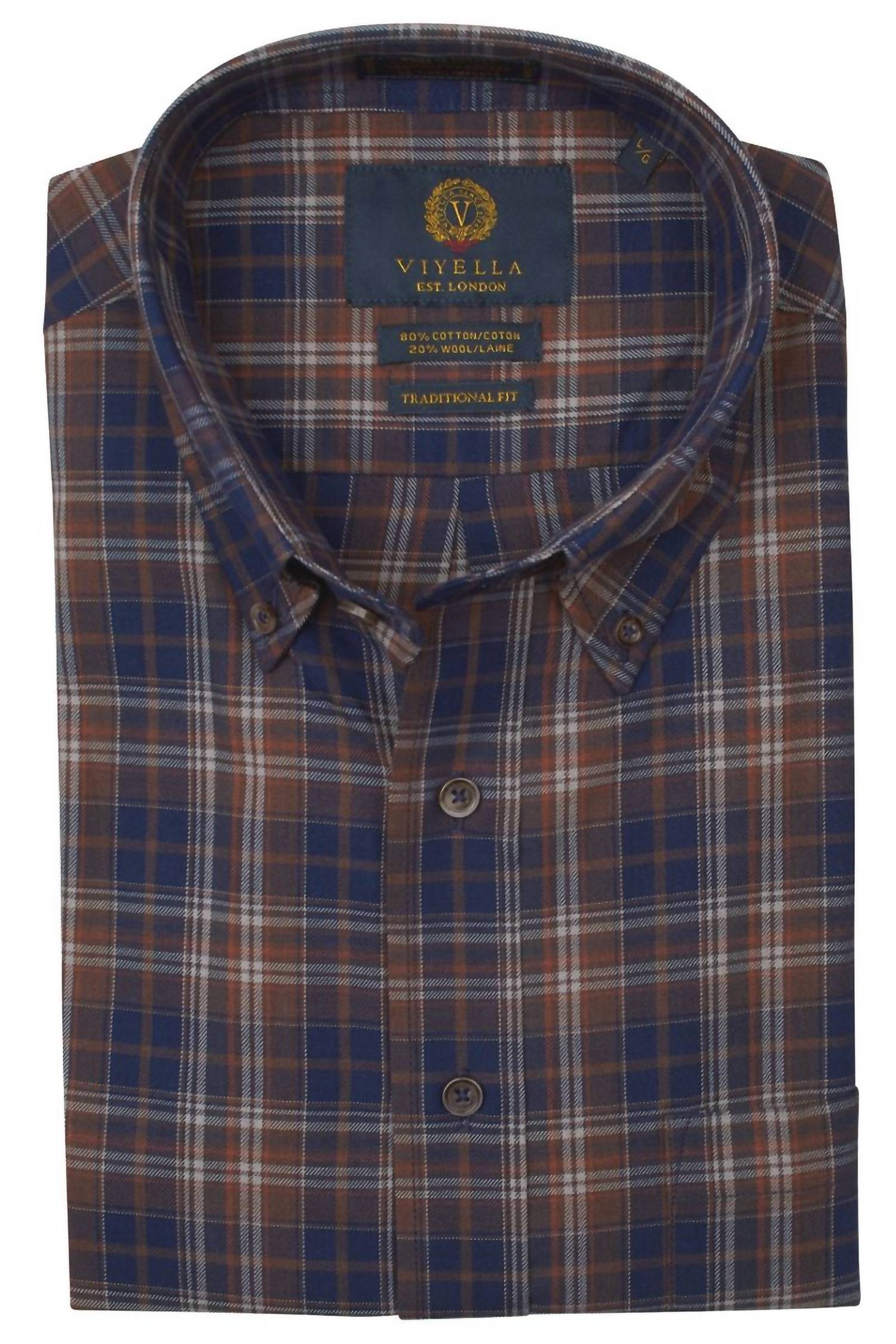 Viyella - Men's Check Button Down Shirt