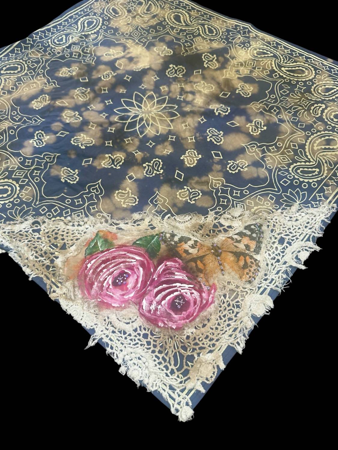 A Rare Bird - Women's Vintage Hand Painted Bandana