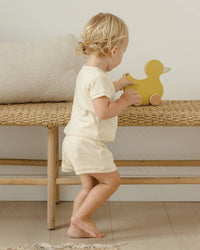 Quincy Mae - Girls Waffle Shortie Set