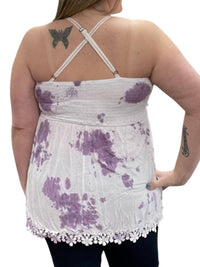 White Birch - Lace Crochet Cloud Cami Tank Top