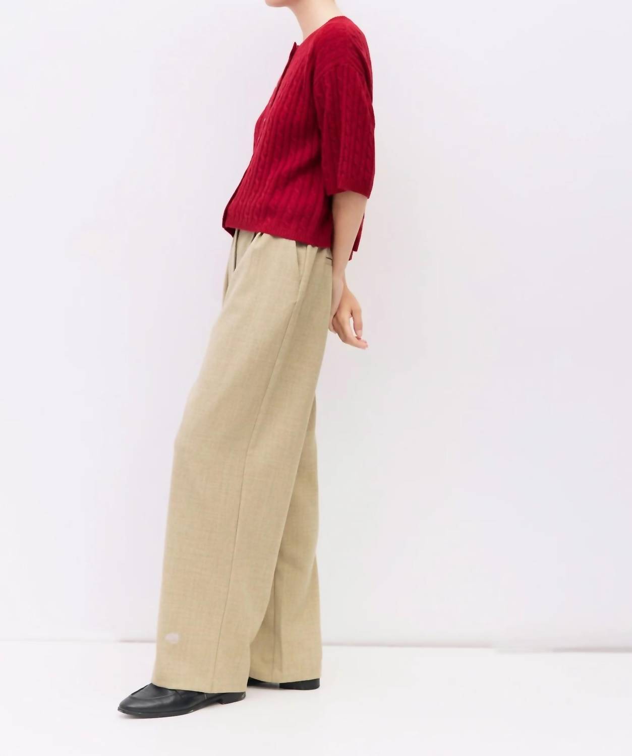 Mod Ref - Short Sleeve Cable Knit Sweater