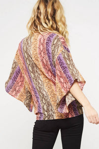 Promesa - Snake Skin Kimono Blouse