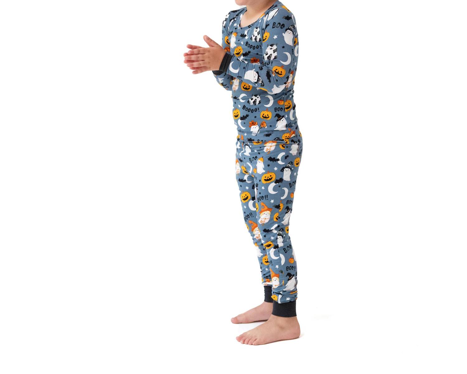 Angel Dear - Boy's Costumed Ghosts Glow-in-the-dark Bamboo Long Sleeve Pajama Set