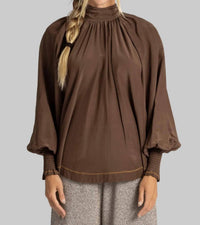 ALEMAIS Vito Blouse in brown - women's blouse