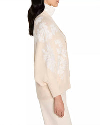 Nic + Zoe Embroidered Cardigan Sweater in neutral multi - women's cardigan - alternate view