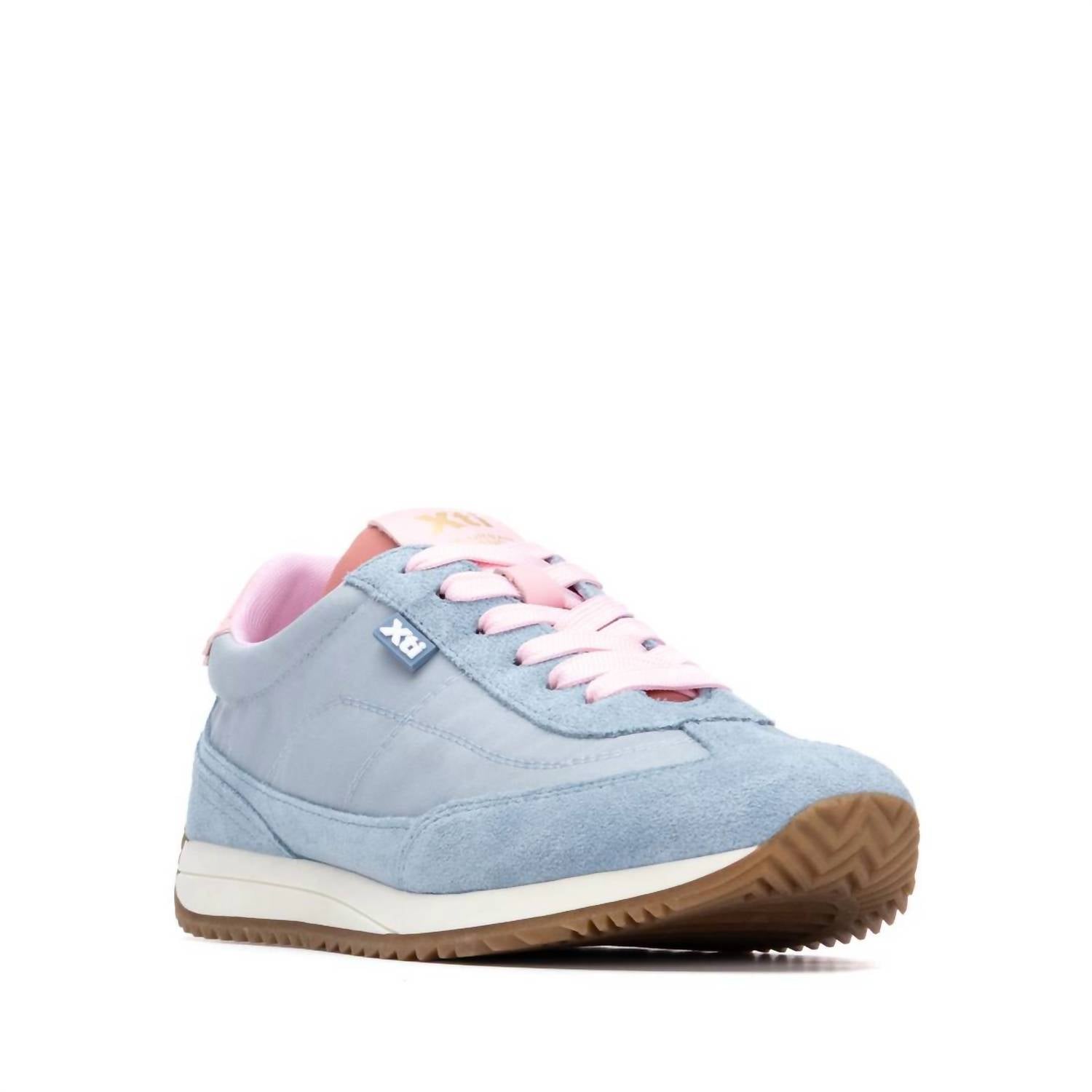 Xti Women's Casual Lace Up Sneakers in light blue - women's sneaker - detail view