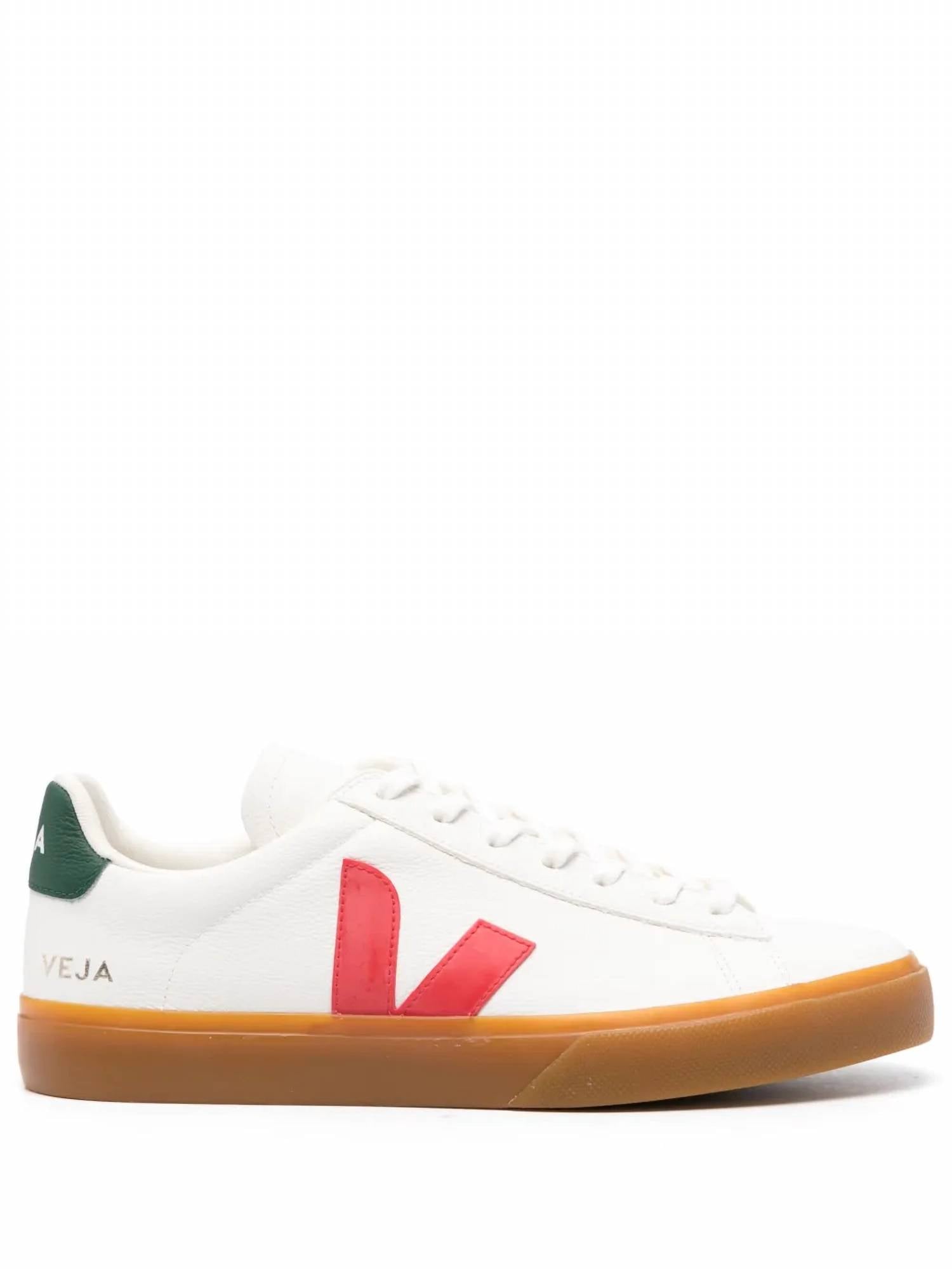 VEJA Unisex Campo Chromefree Leather Sneakers in extra white pekin poker - women's sneaker