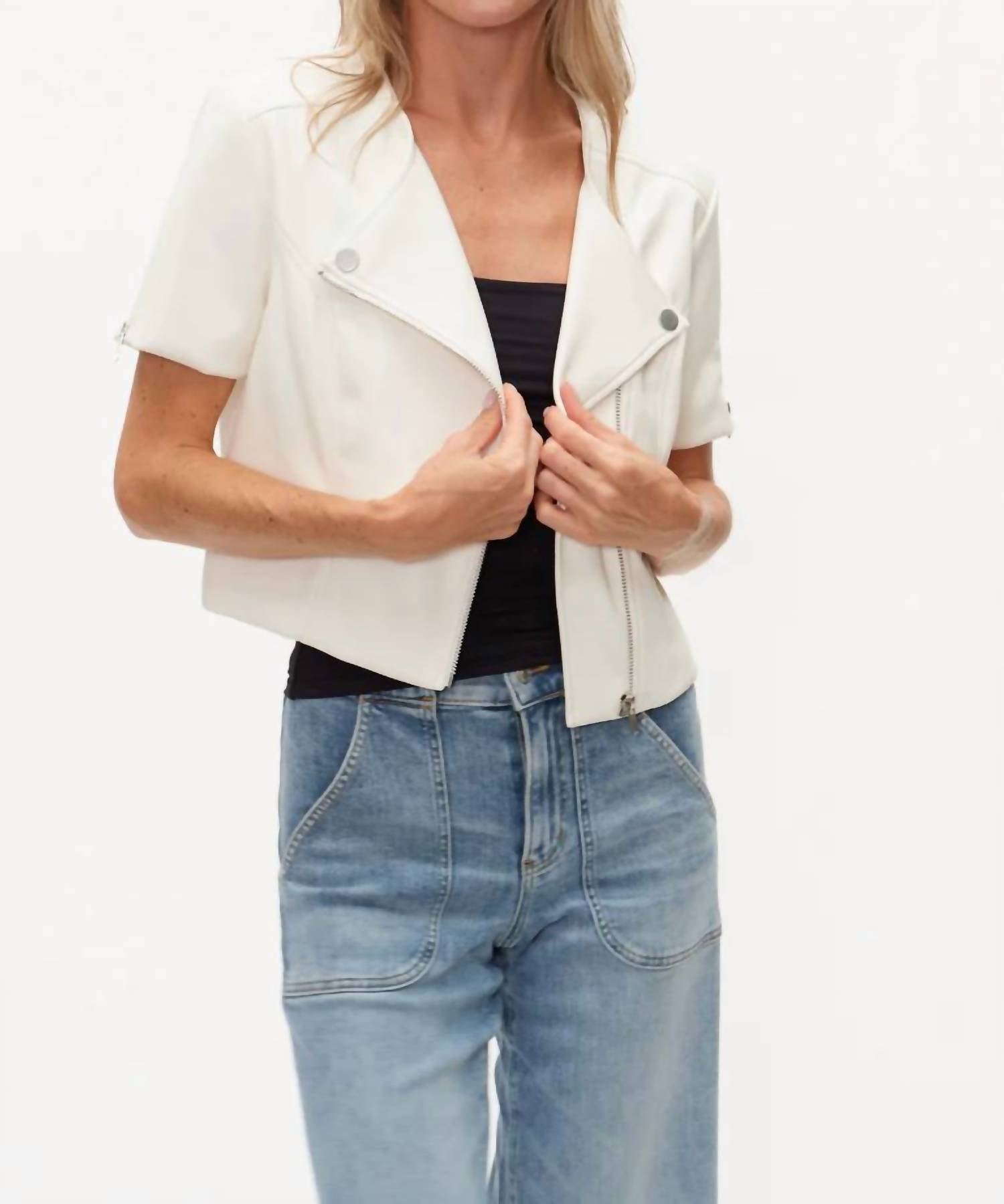Six/Fifty - Suri Leather Moto Jacket