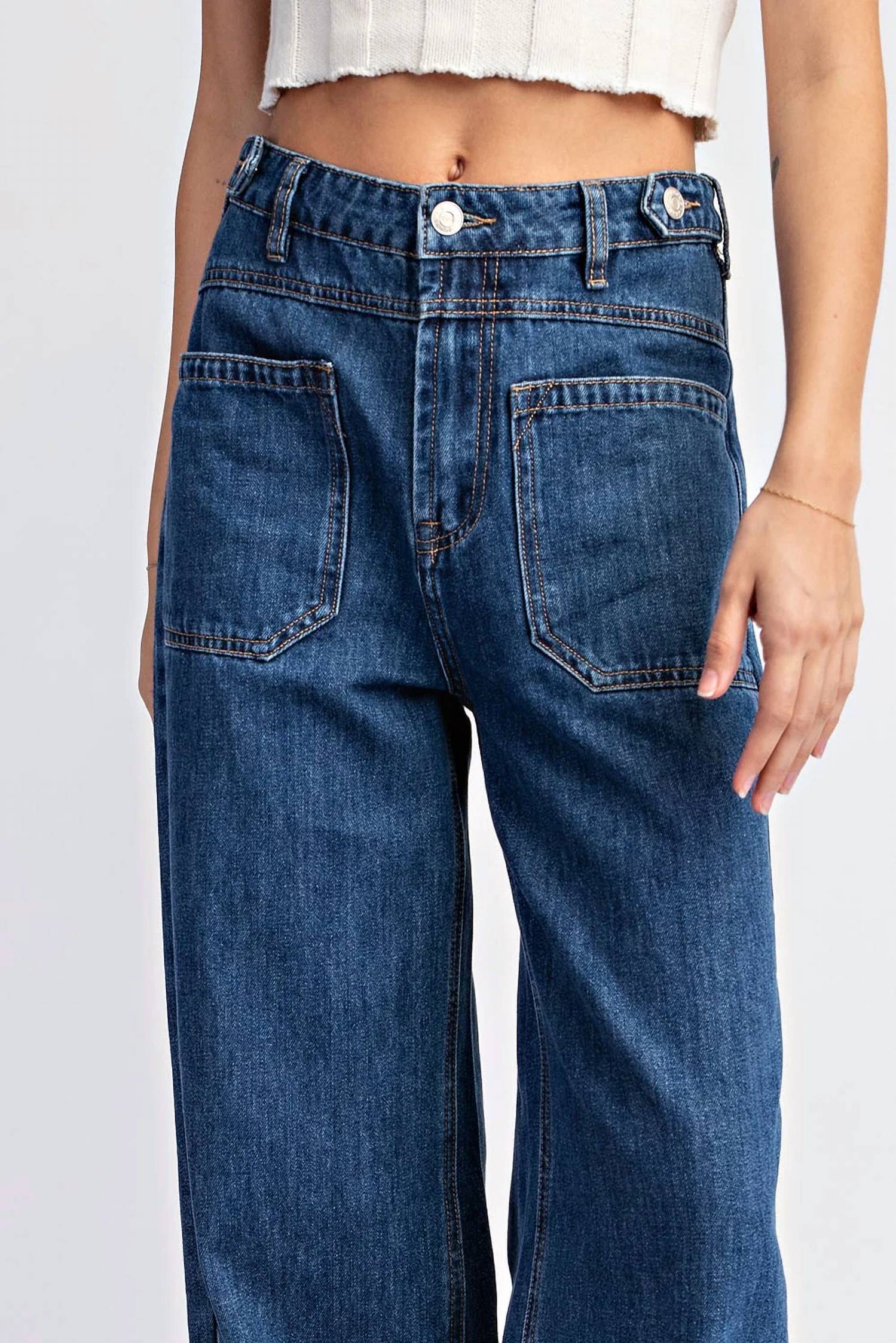 Ee:Some - Blake Open Pocket Straight Leg Denim Jeans