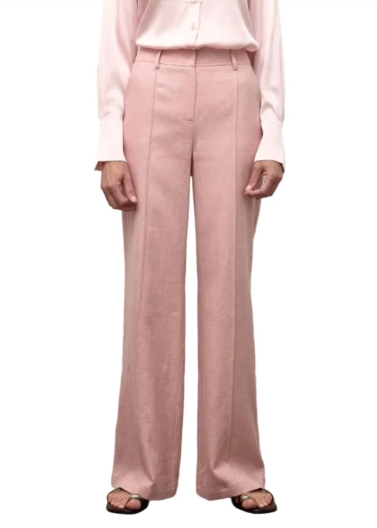 Iris Setlakwe - Pintuck Linen Wide Leg Pants