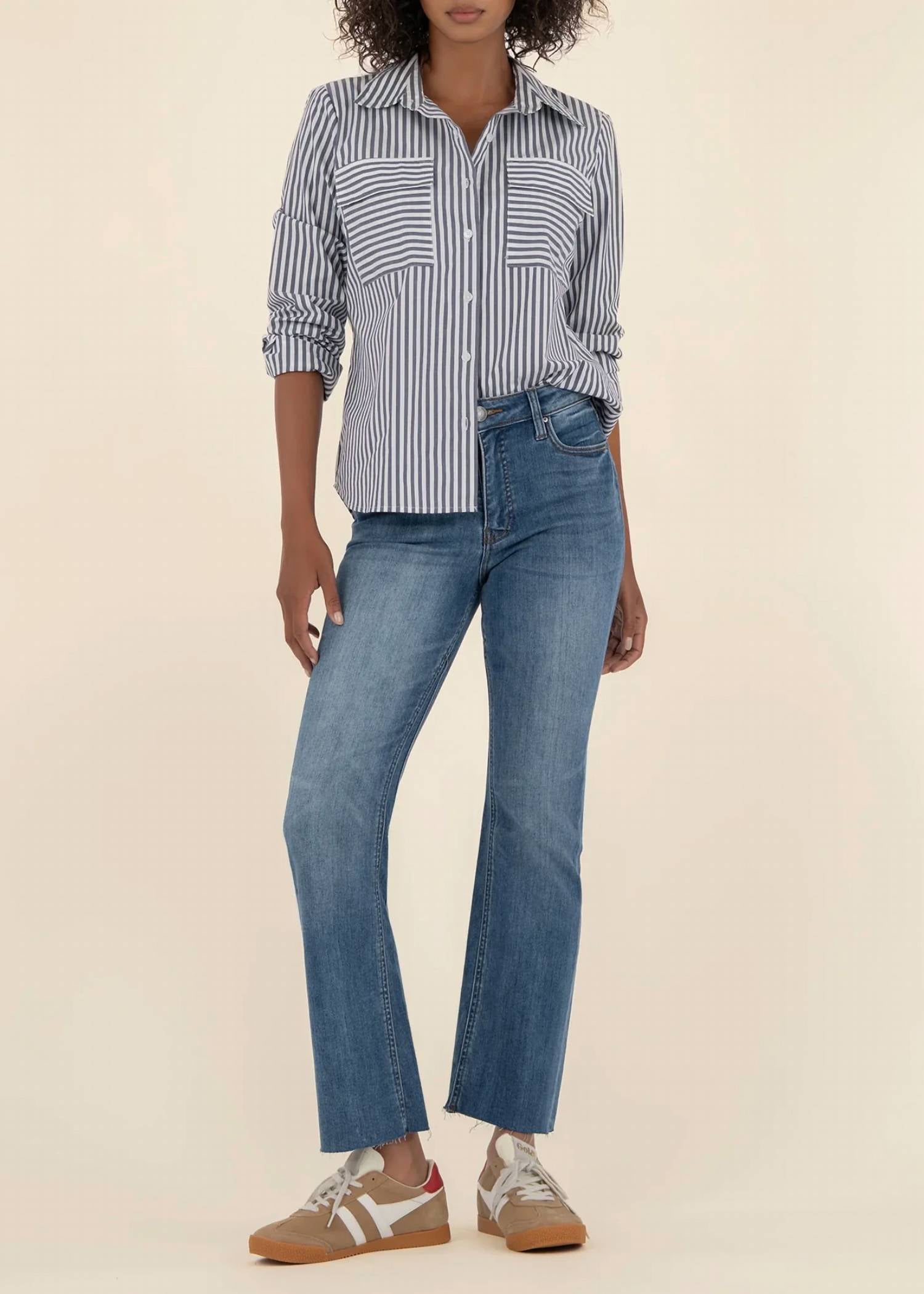 Kut From The Kloth - Kelsey High Rise Fab Ab Ankle Flare Jeans