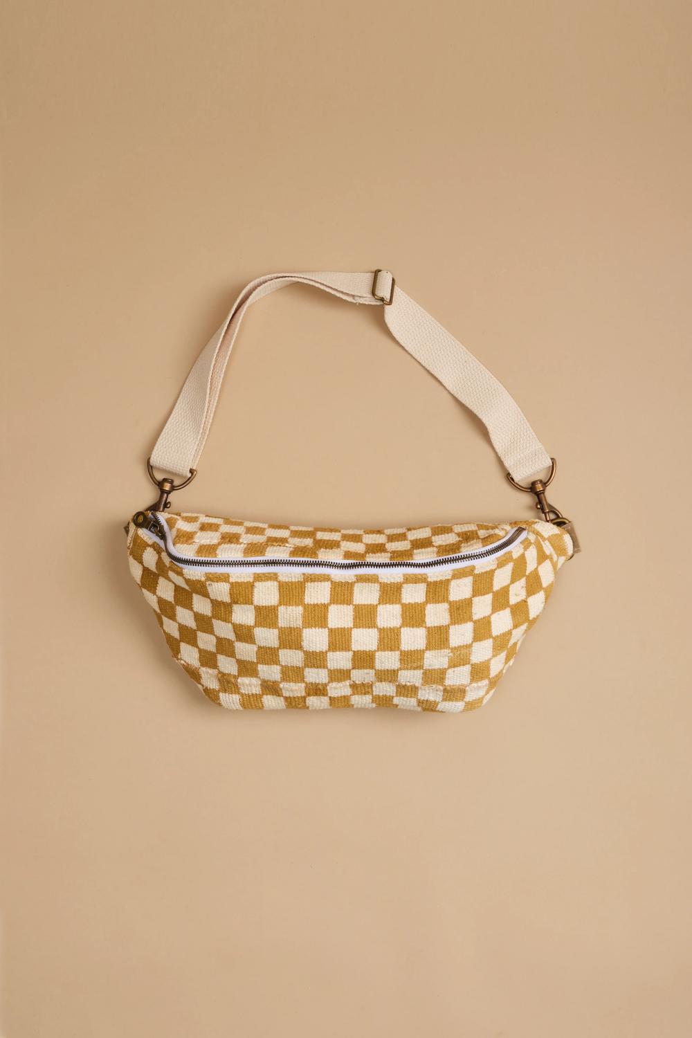 Jenna Bee - Women's Checkered Sling Bag