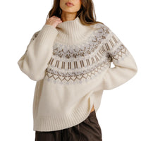 Sablyn - Scottie Slouchy Fair Isle Cashmere Mock Neck Sweater