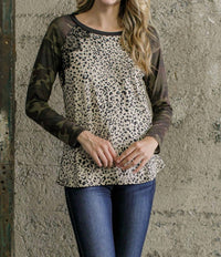Ellis - Camo & Leopard Top