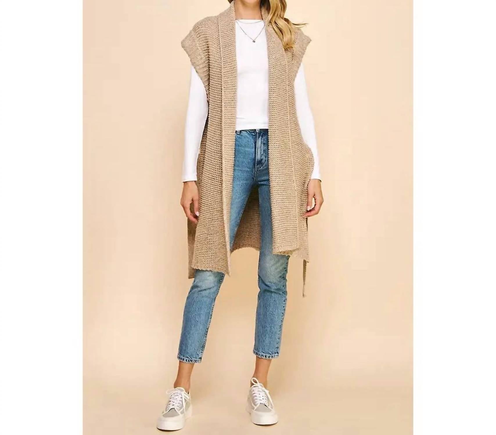 Pinch - Women's Belted Sweater Cardigan