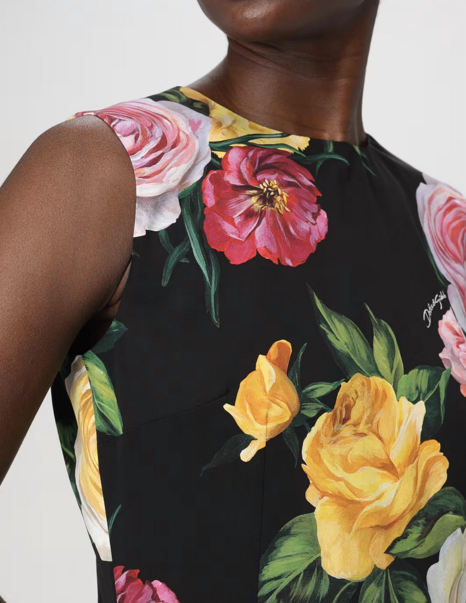Dolce & Gabbana - Charmeuse calf-length sheath dress