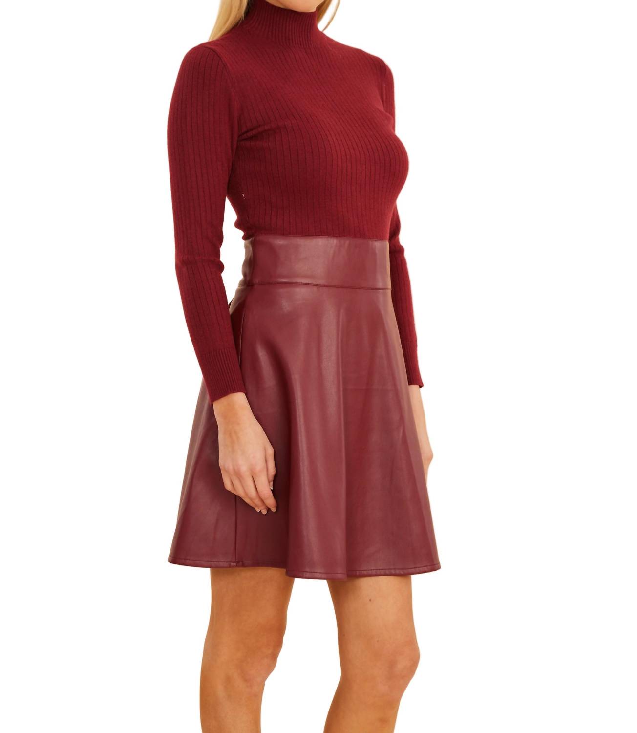 Dolce Cabo - Knit Vegan Leather Dress