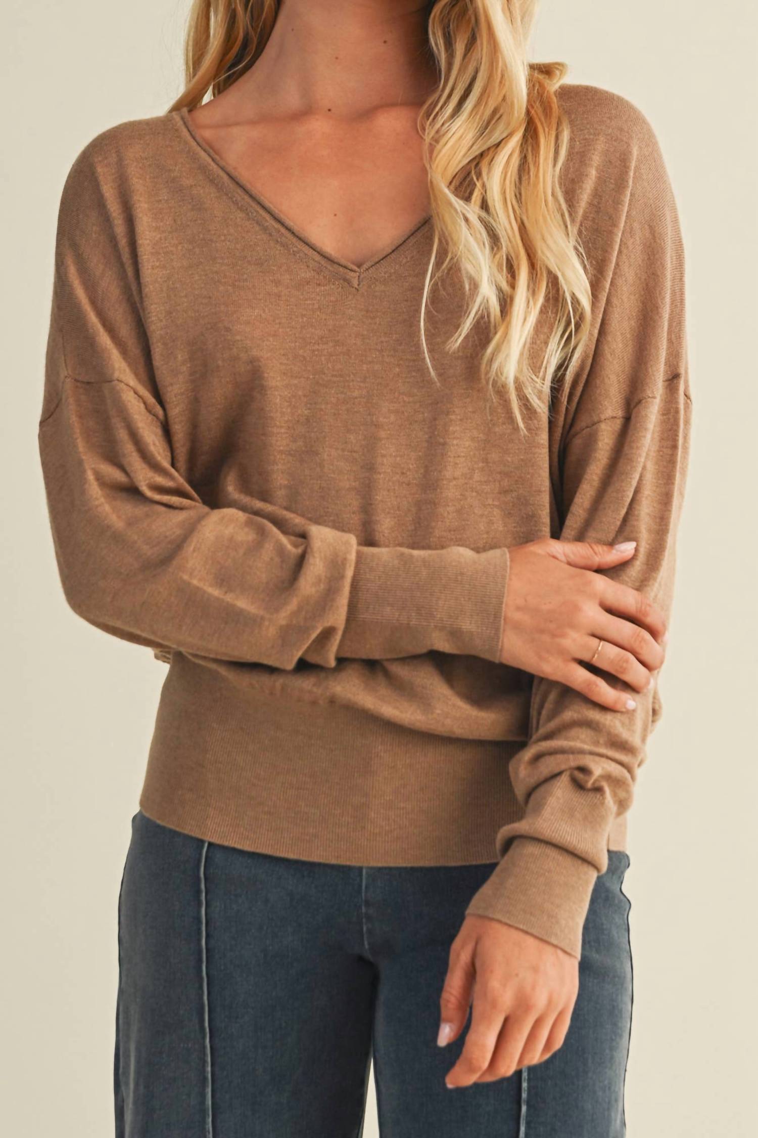 Mustard Seed - V-Neck Sweater Top
