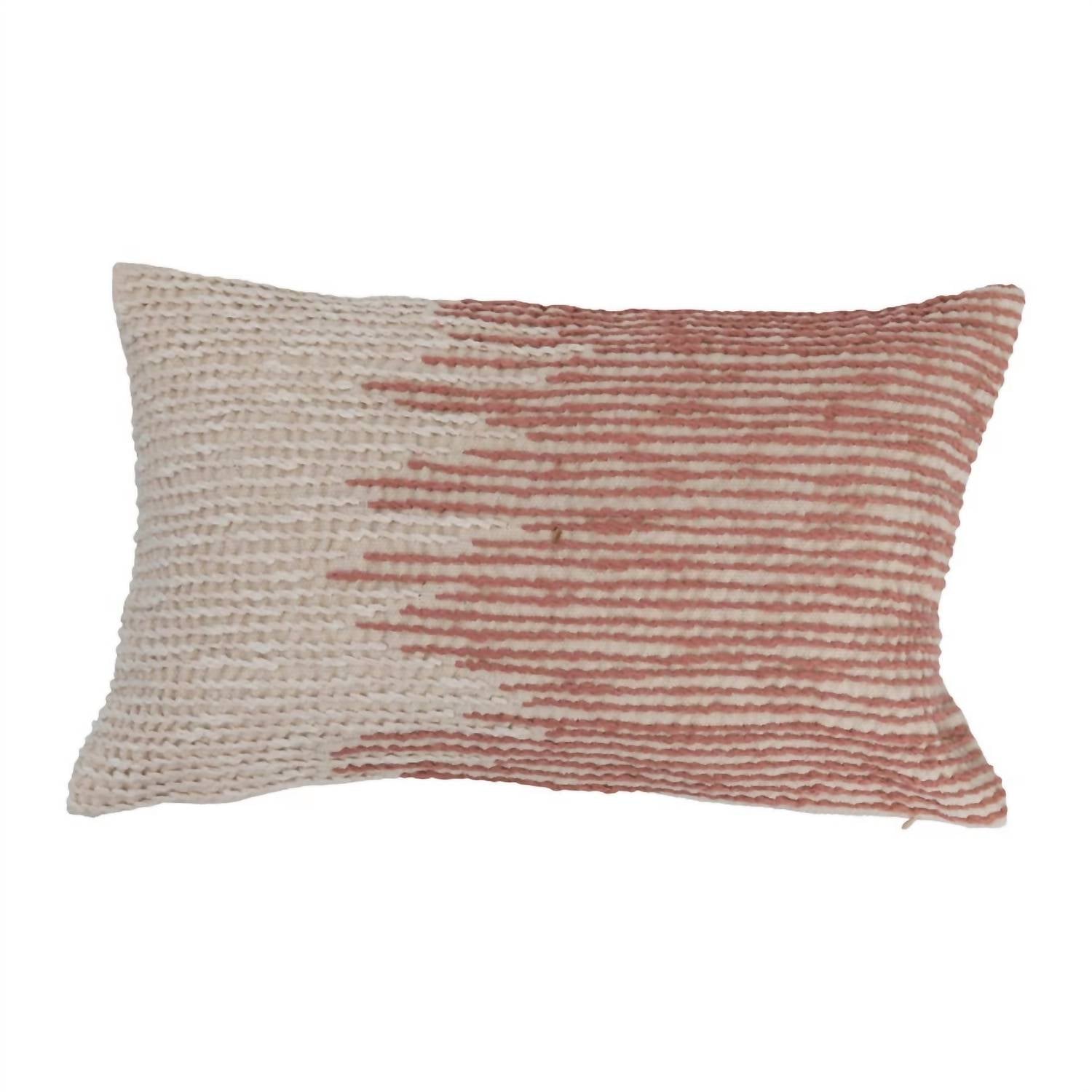 Creative Co-Op - Lumbar Embroidered Pillow