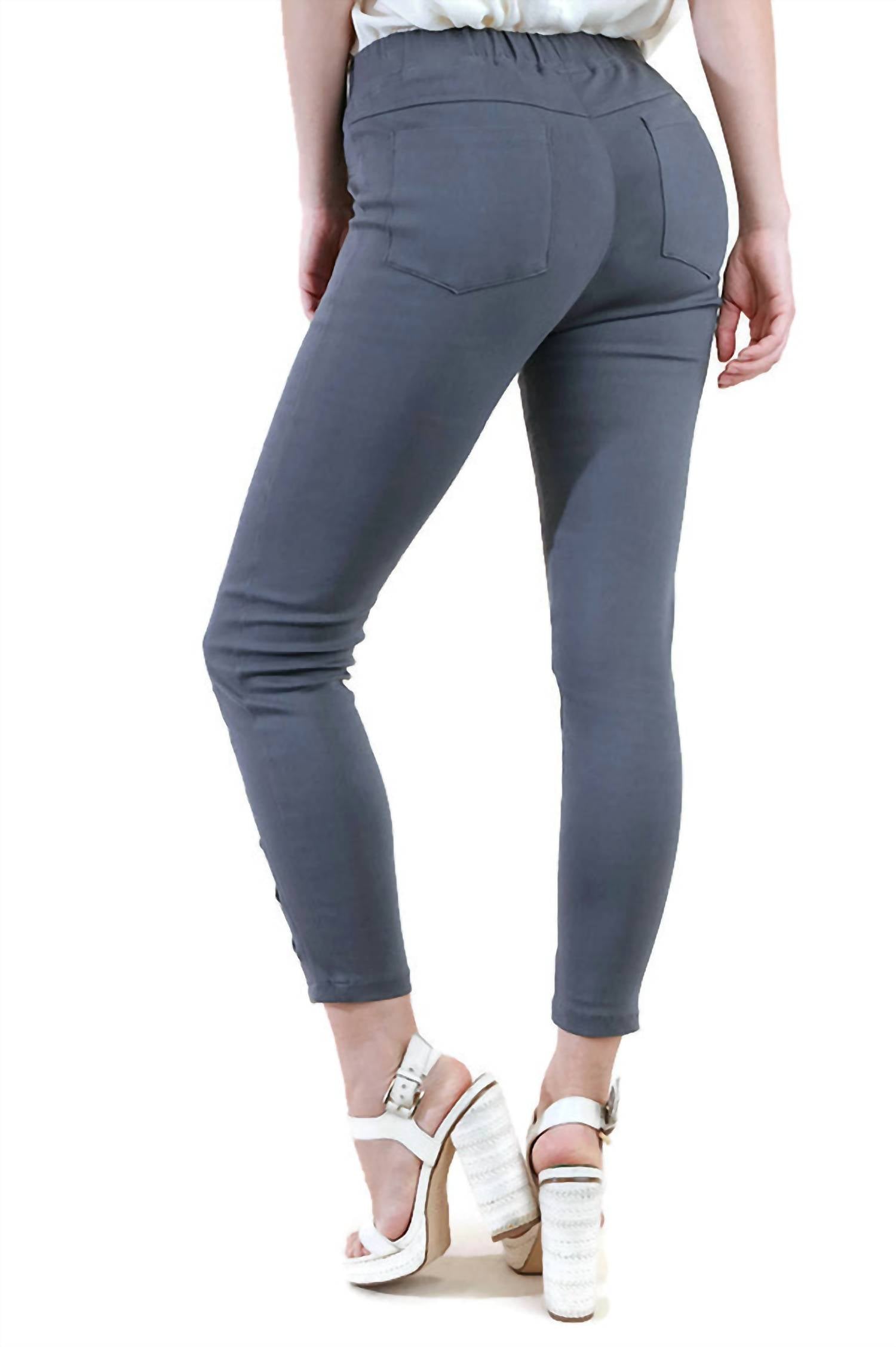 Umgee - High Waist Leggings With Lace Up Details