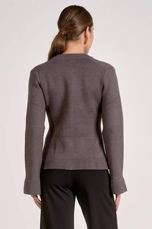 Elan - Fitted Crewneck Cardigan