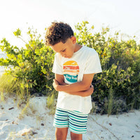 Emerson And Friends - Boy's Stay Salty Cotton Toddler Short Sleeve Shirt