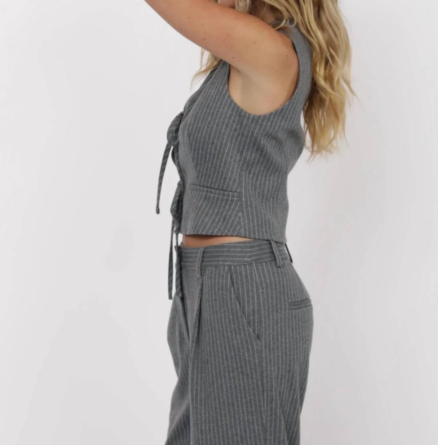 Sage The Label - Day to Day Pinstripe Vest