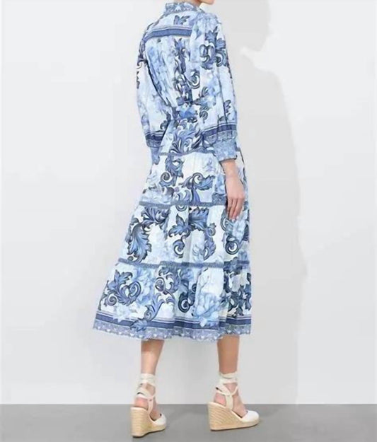 Alice + Olivia - GENEVA SCROLL SYMPHONY MIDI DRESS