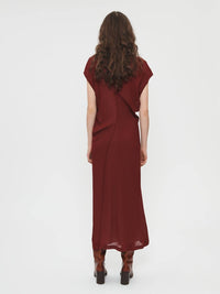 6397 S-curve Dress in bordeaux - women's dress - view 5
