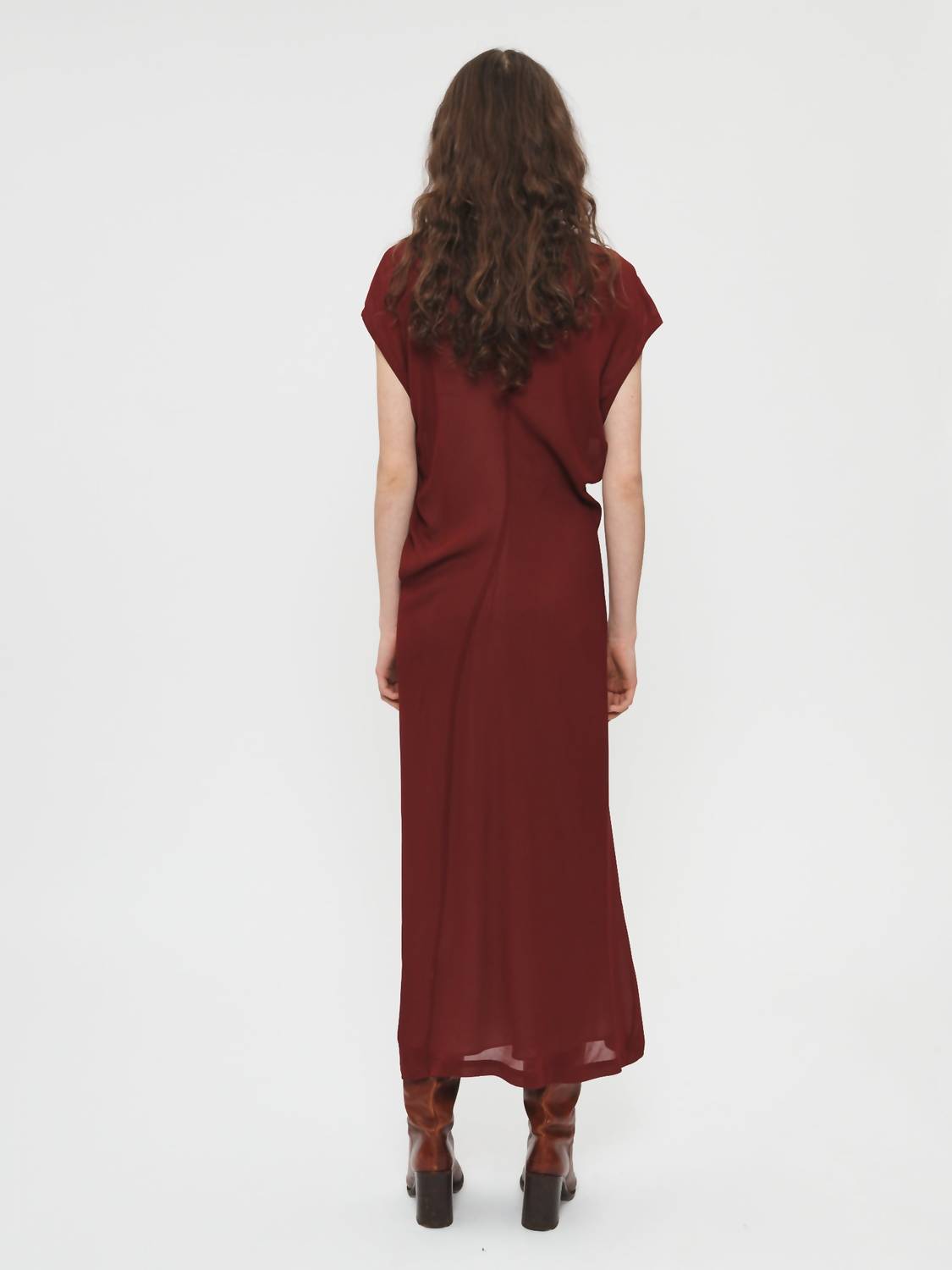 6397 S-curve Dress in bordeaux - women's dress - view 5