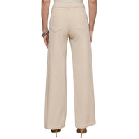L'Agence Scott High Rise Wide Leg Corduroy Pant in french vanilla - women's jeans - view 5