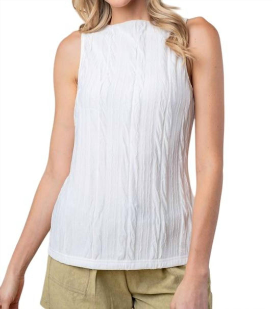 White Birch - Sleeveless Solid Knit Top